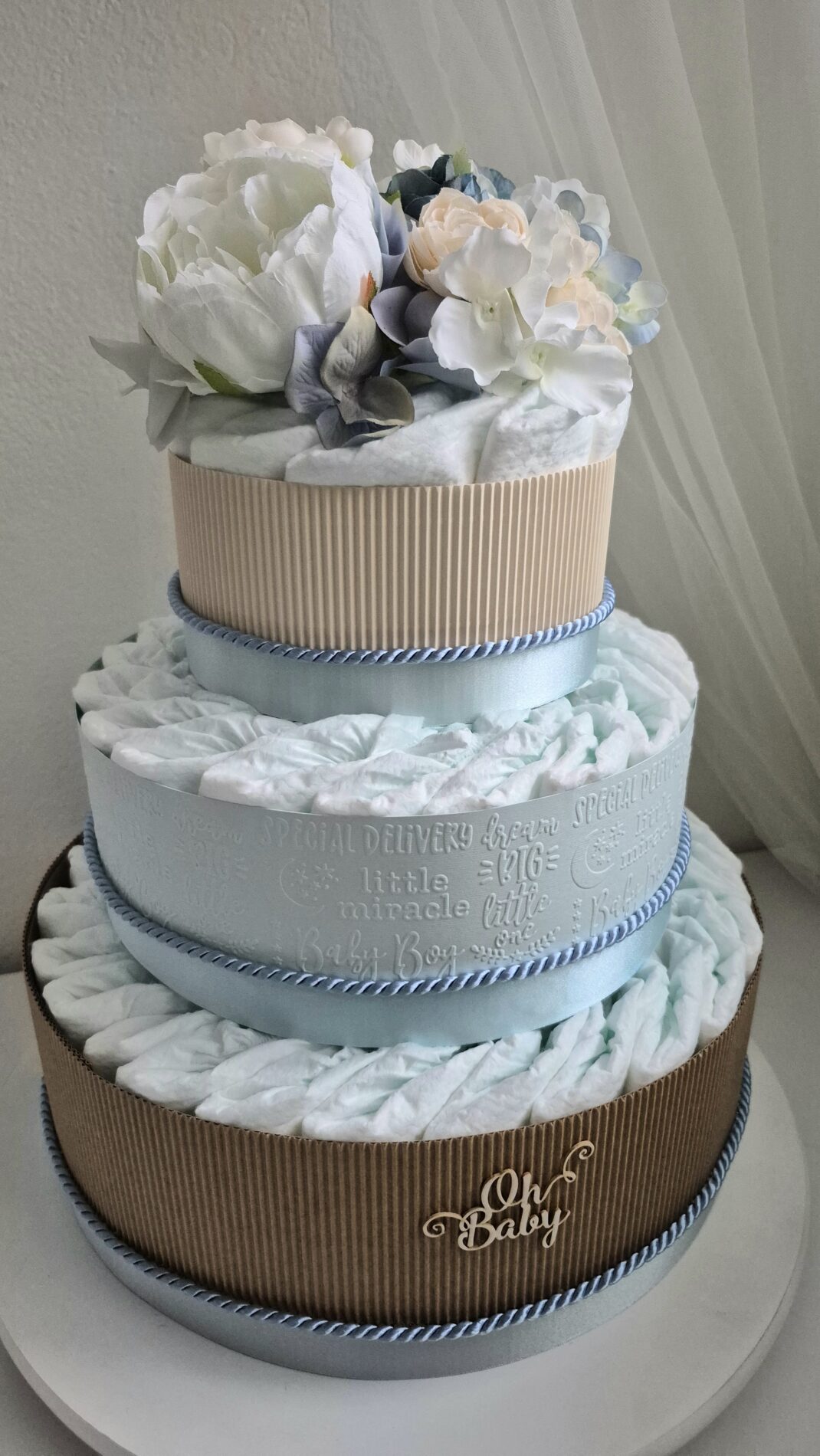 Plienková torta - Vintage - belasá – Obrázok 4