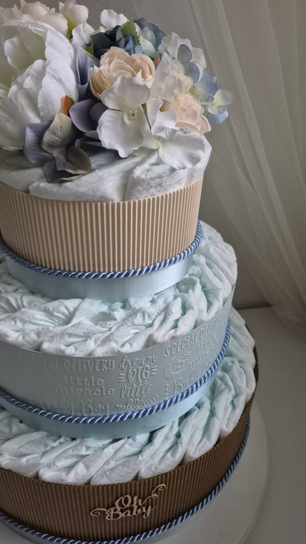 Plienková torta - Vintage - belasá – Obrázok 5