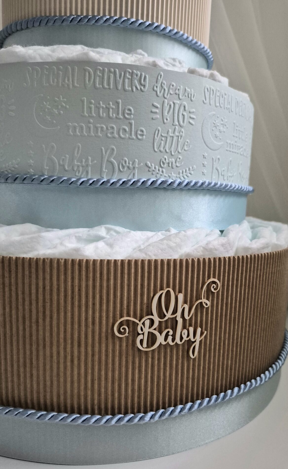 Plienková torta - Vintage - belasá – Obrázok 3